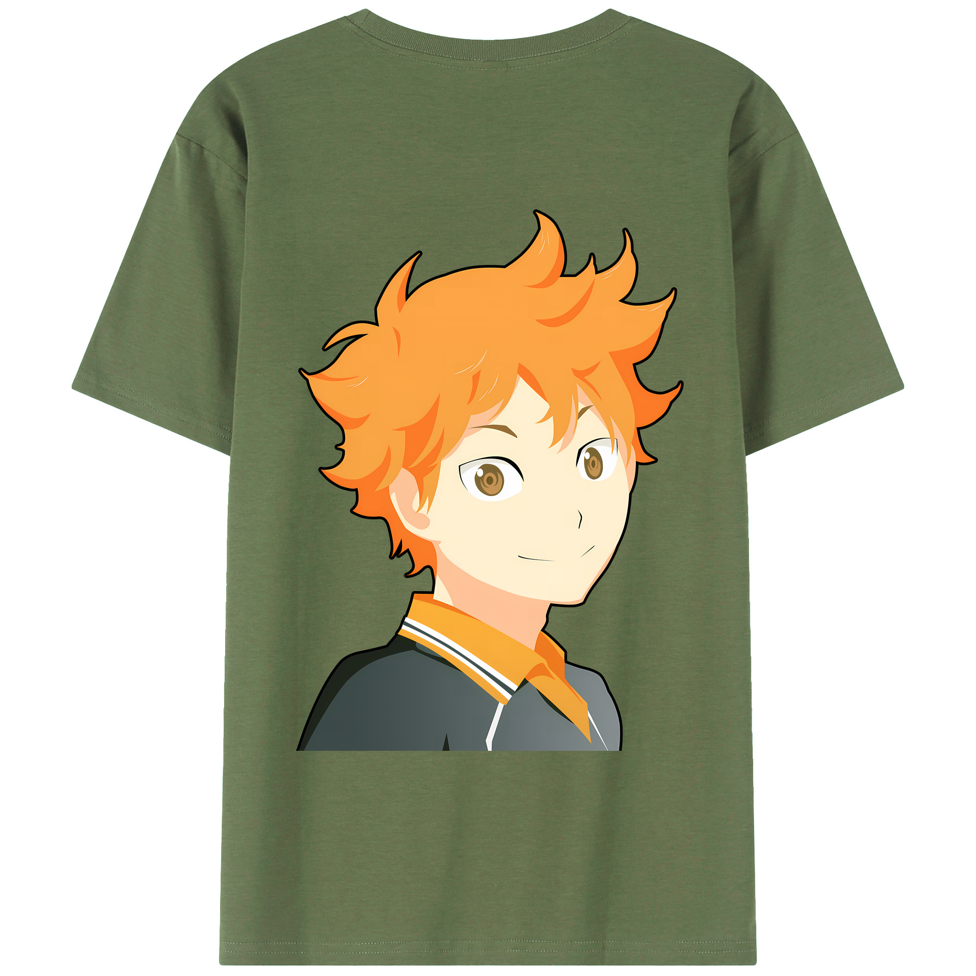（画像用） ハイキュー!! Haikyu!! 綿100％ メンズ半袖Tシャツ（バックプリント） 通気性